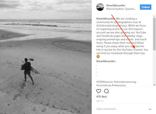 Add a call-to-action to your Instagram posts